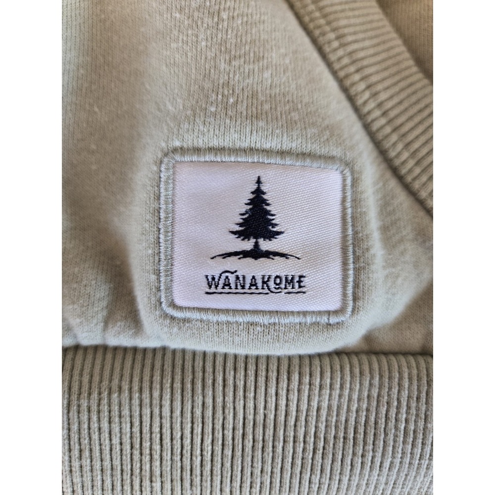 Wanakome Cropped Hoodie Womens Size Large L Pale Green Thick Sweatshirt Great - Picture 10 of 11